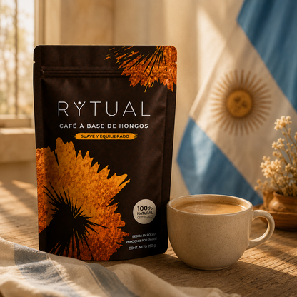 RYTUAL® - Café a base de hongos | Regulá tu cortisol, reducí tu hinchazón, recuperá tu energía.